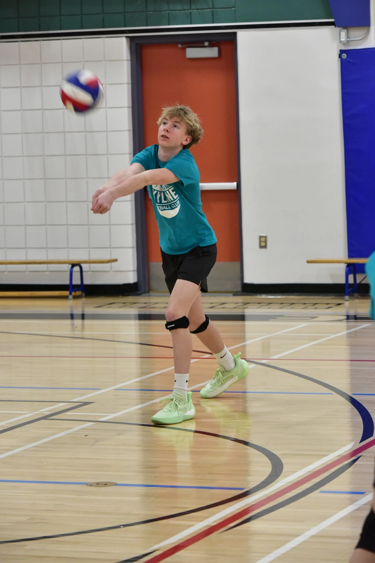 Club team players during a volleyball training session